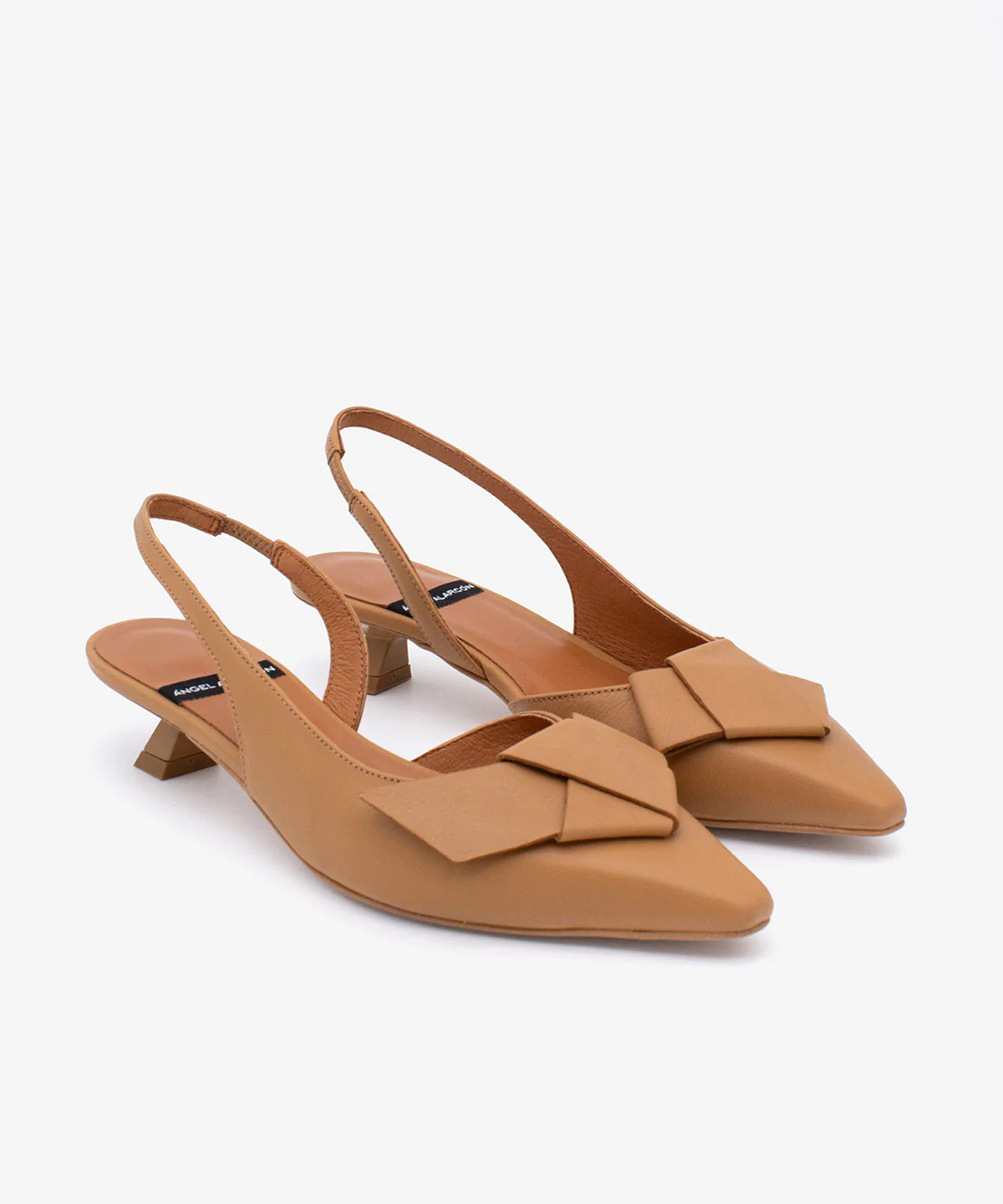ALINE – Zapatos de salón destalonados de punta fina con lazo de piel - Image 2