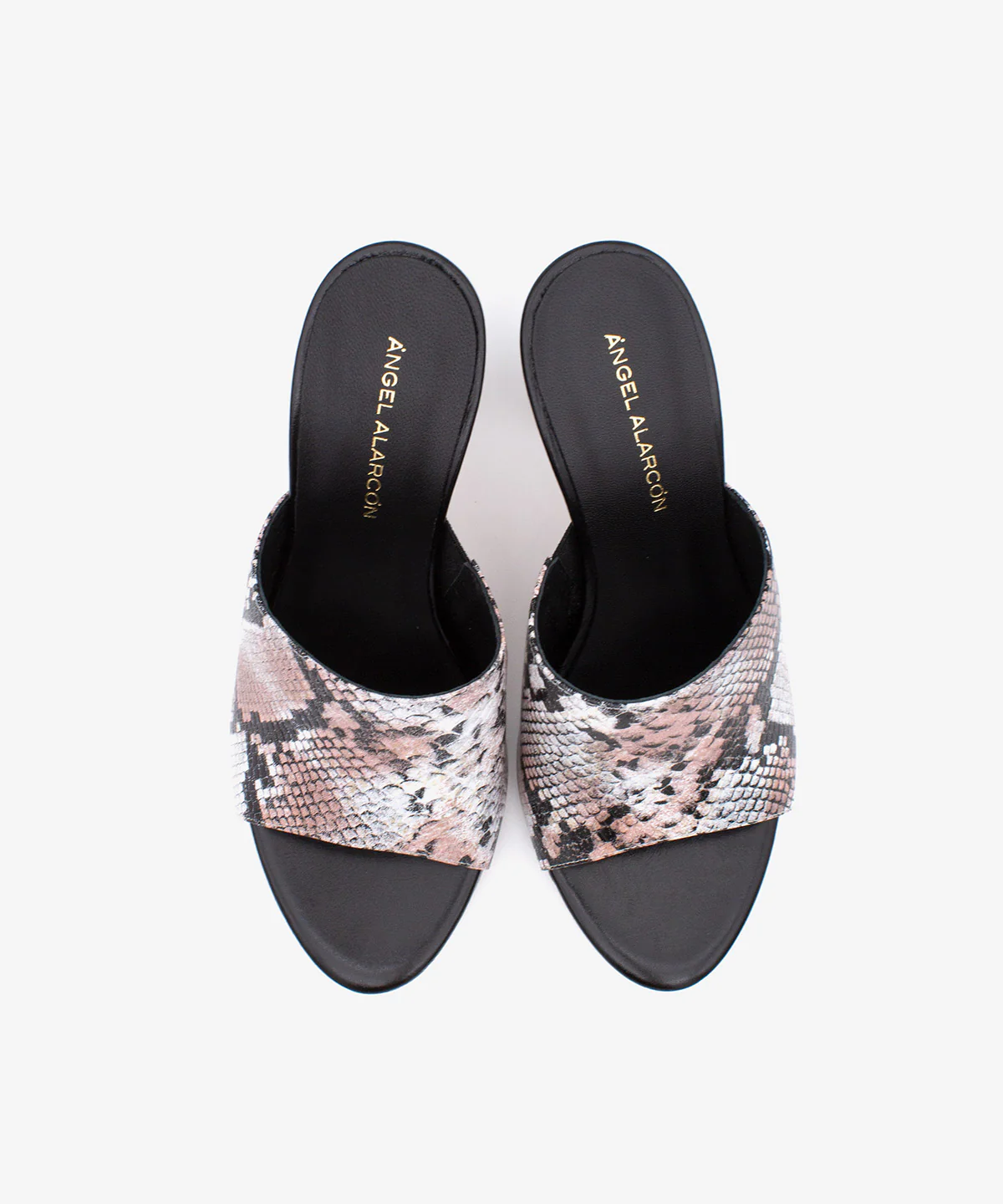 ALMAU – Mules de vestir elegantes con tacón alto de piel print serpiente - Image 4