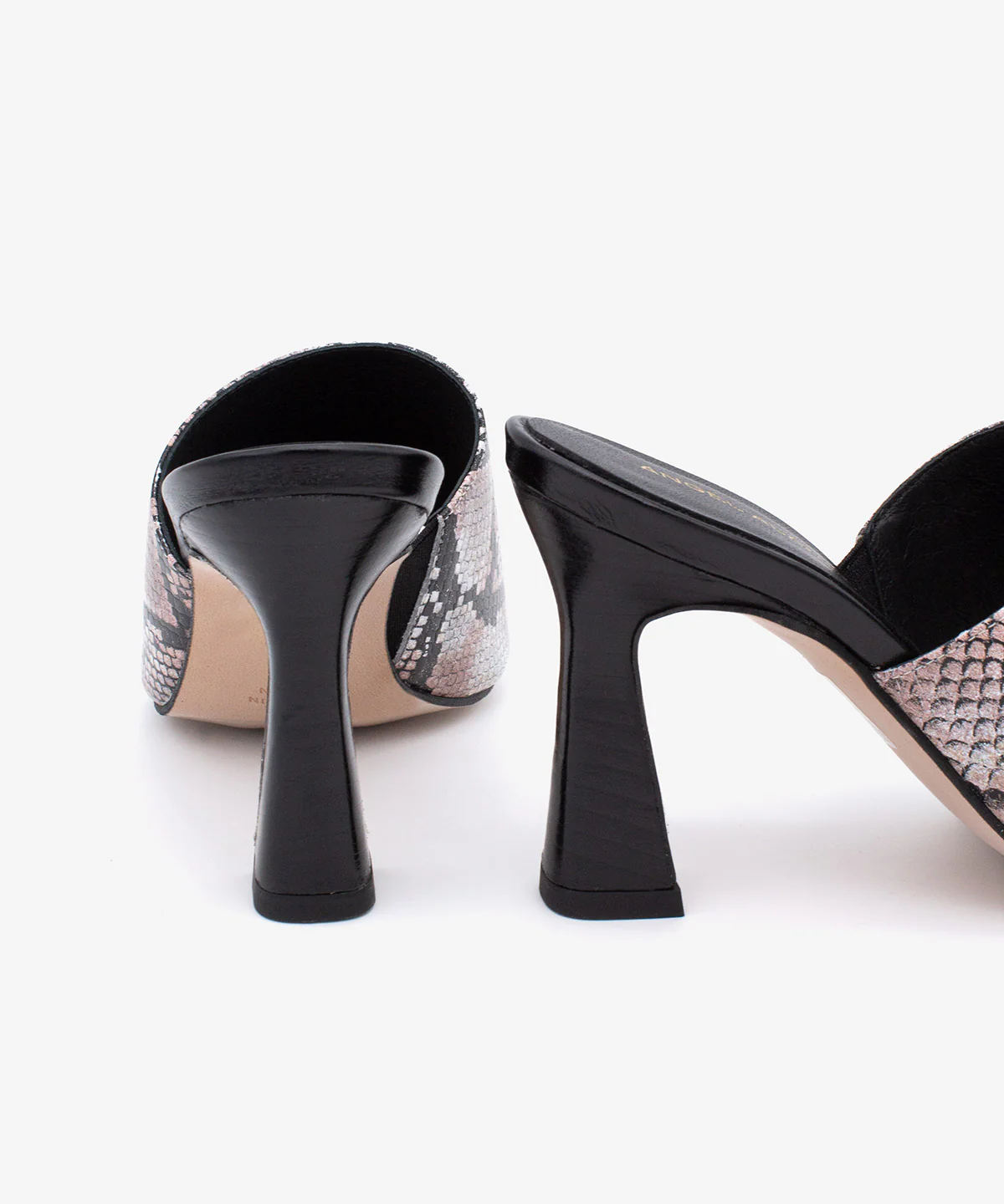 ALMAU – Mules de vestir elegantes con tacón alto de piel print serpiente - Image 5