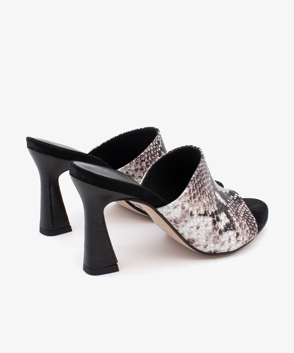 ALMAU – Mules de vestir elegantes con tacón alto de piel print serpiente - Image 3