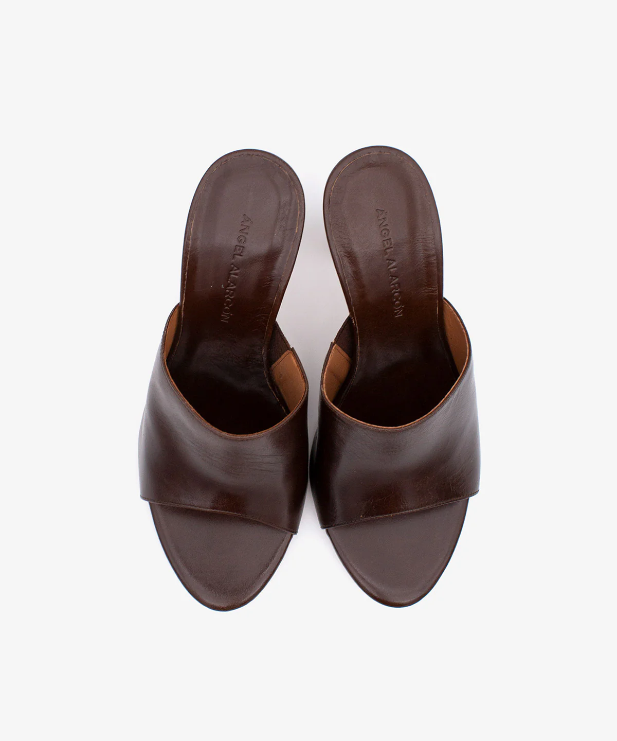 ALMAU – Mules de vestir elegantes con tacón alto efecto madera de piel texturizada - Image 4
