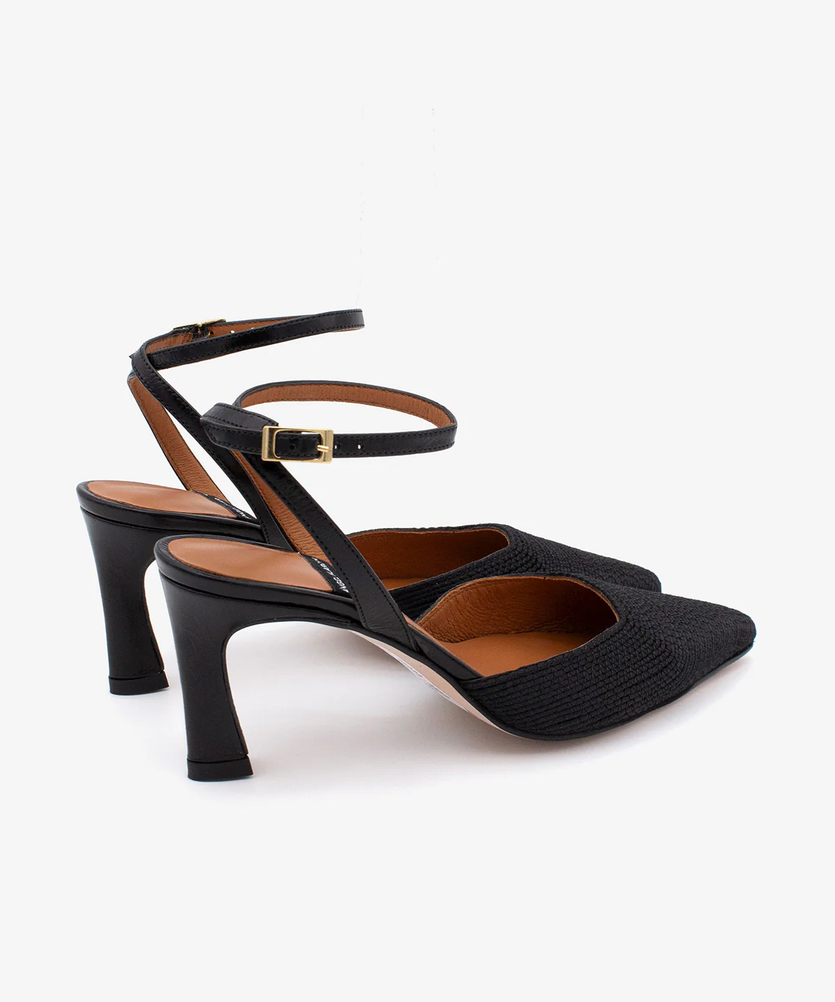 AMALIA – Stiletto destalonado con pulsera y tacón comodo de rafia y piel - Image 8