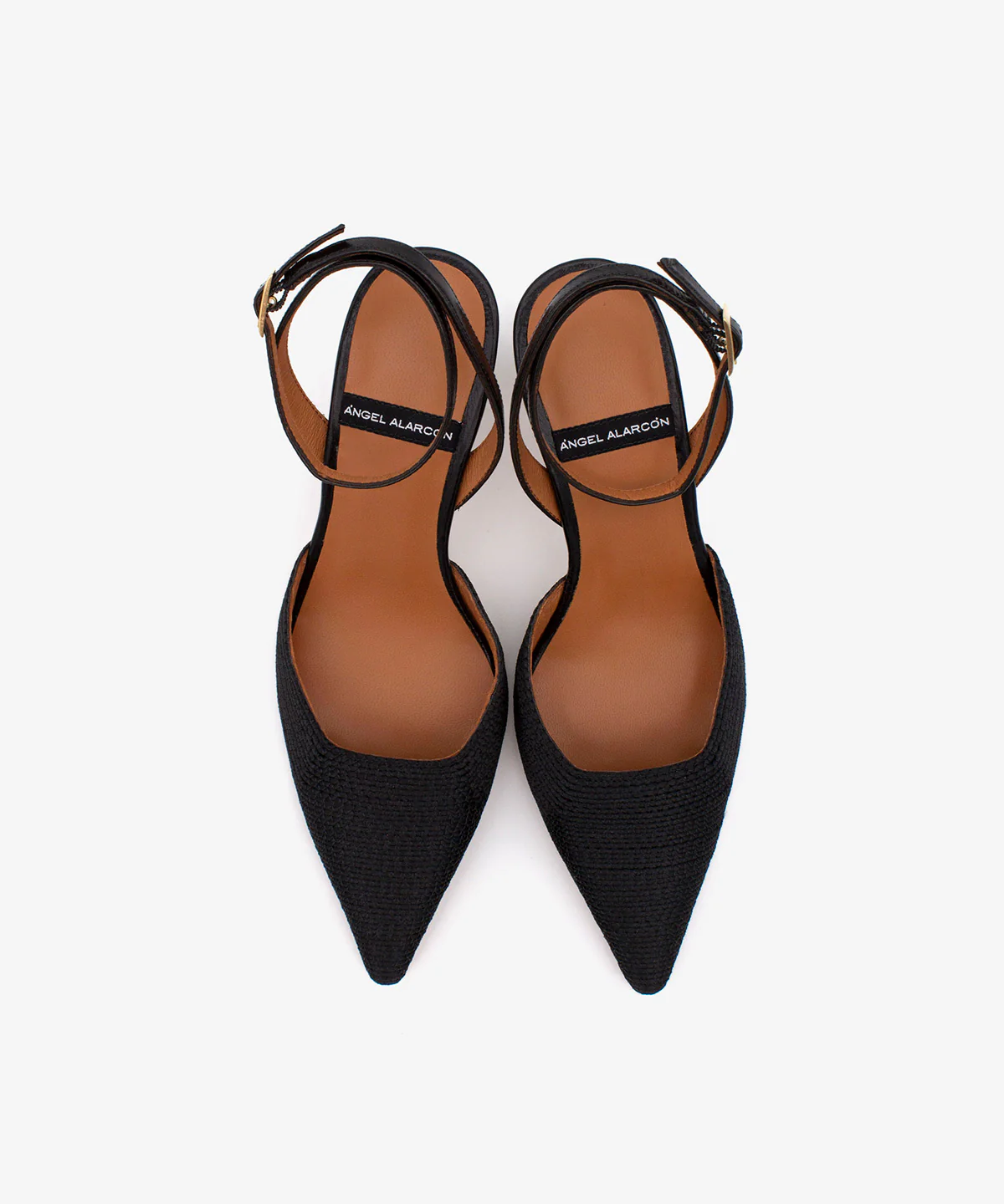 AMALIA – Stiletto destalonado con pulsera y tacón comodo de rafia y piel - Image 9