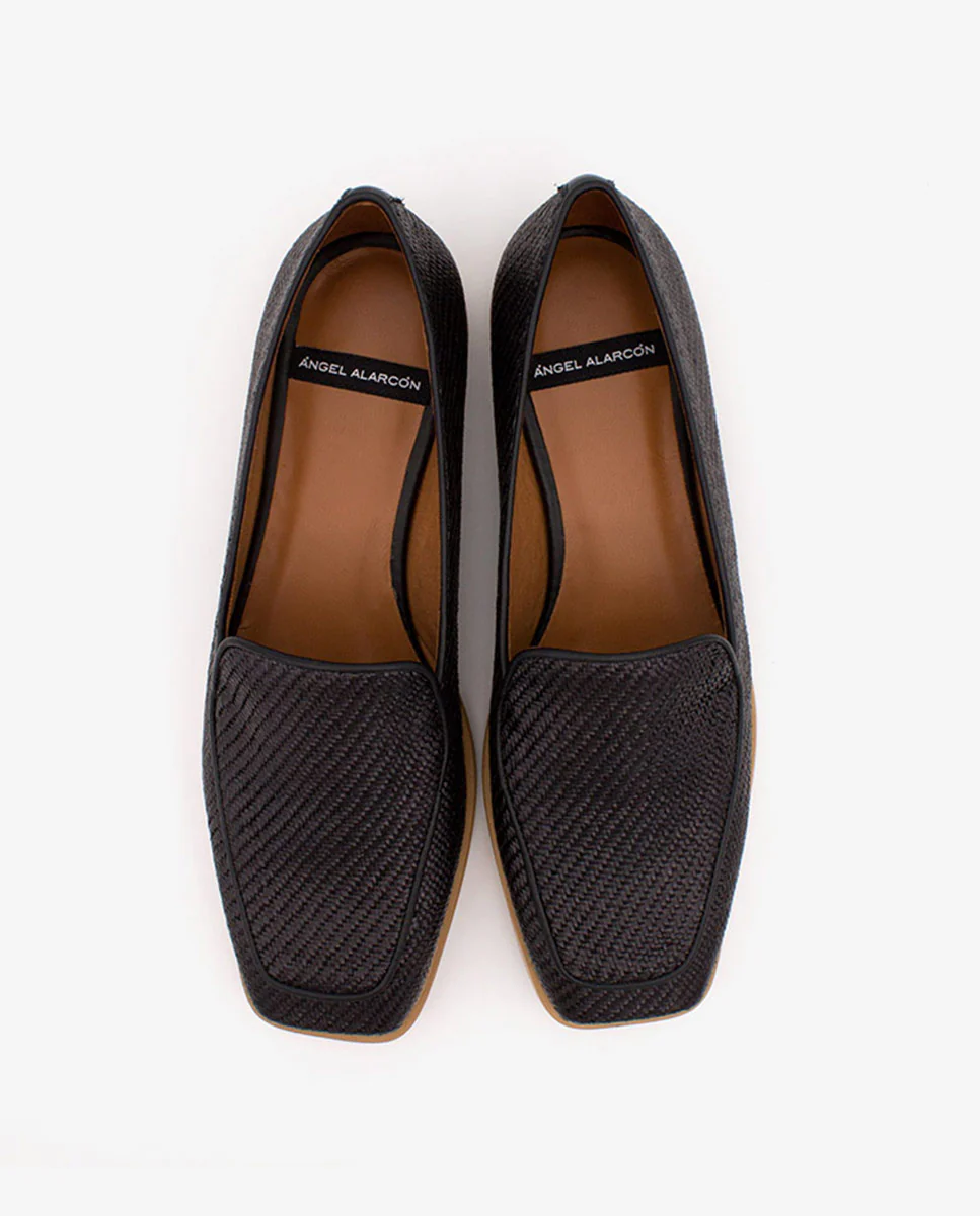 BAYAN – Mocasín de rafia y piel con puntera cuadrada - Image 10
