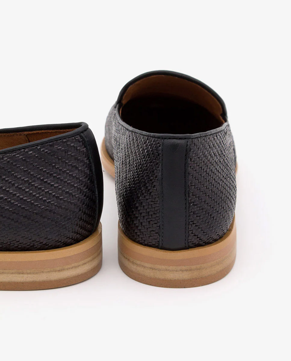 BAYAN – Mocasín de rafia y piel con puntera cuadrada - Image 12