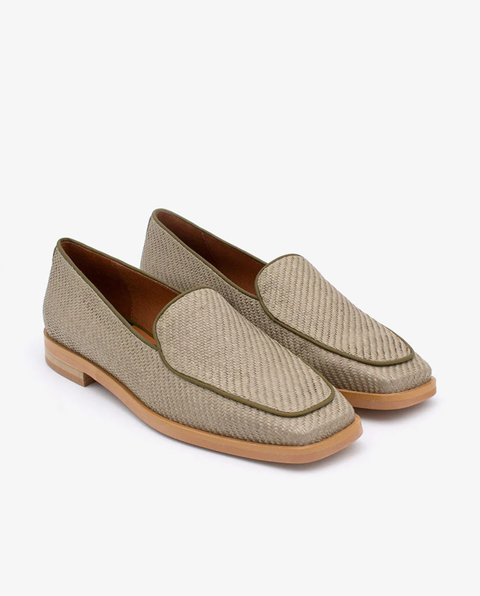 BAYAN – Mocasín de rafia y piel con puntera cuadrada - Image 14