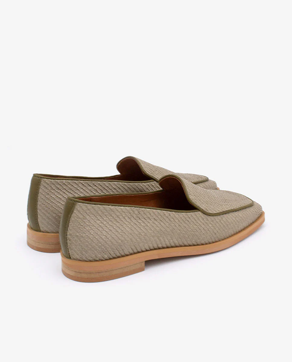 BAYAN – Mocasín de rafia y piel con puntera cuadrada - Image 15