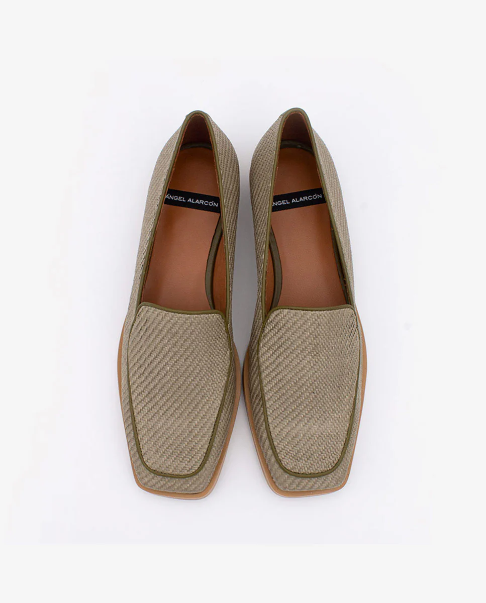 BAYAN – Mocasín de rafia y piel con puntera cuadrada - Image 16