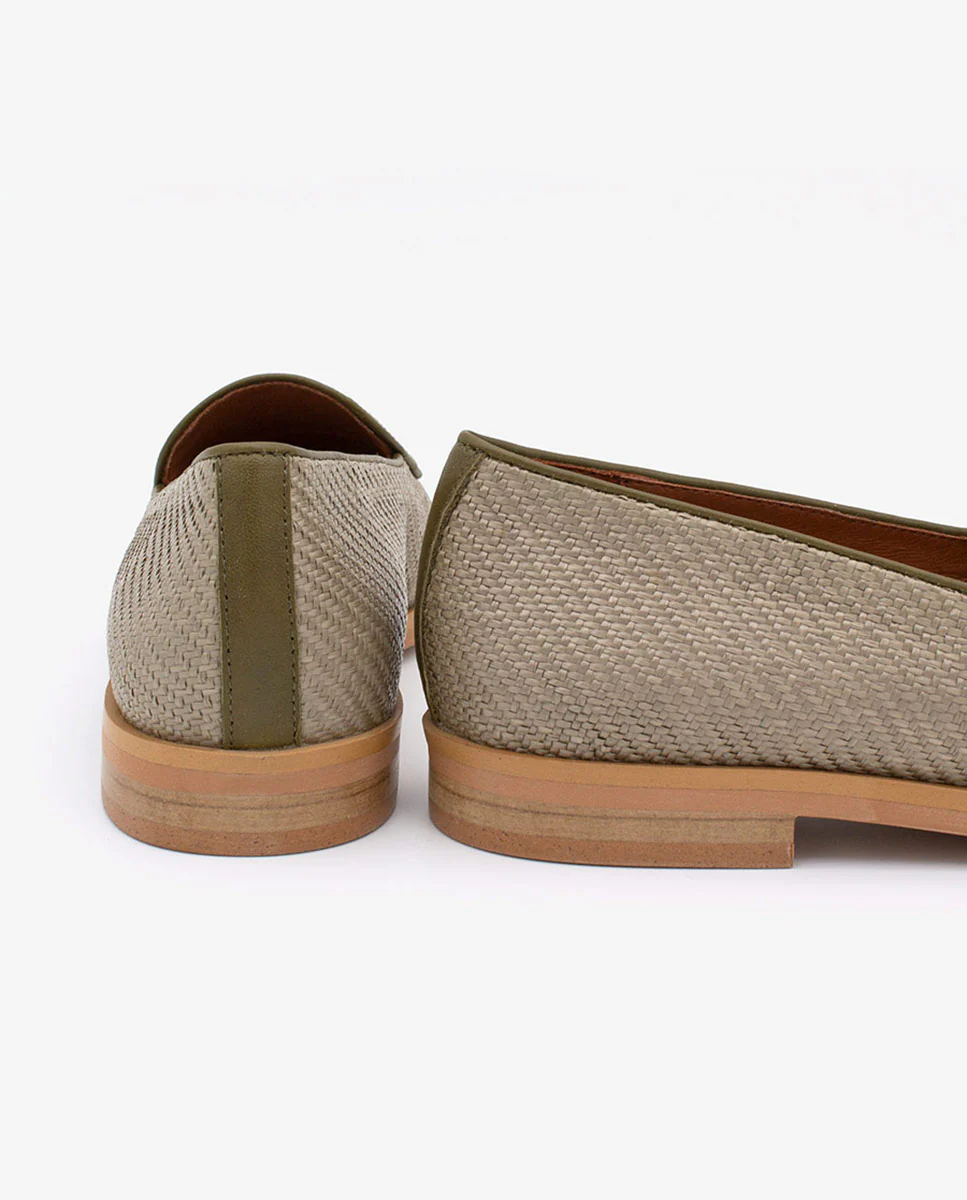 BAYAN – Mocasín de rafia y piel con puntera cuadrada - Image 17
