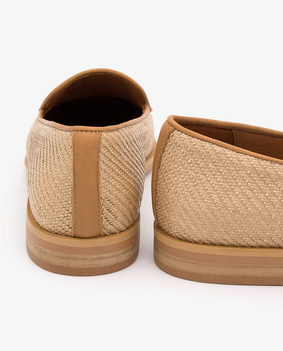 BAYAN – Mocasín de rafia y piel con puntera cuadrada - Image 6