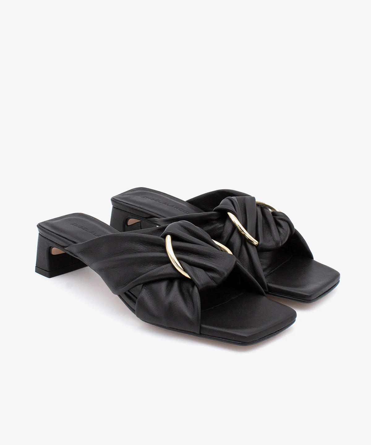 CAMILA – Mule destalonado con pala cruzada con hebilla decorativa de piel - Image 9