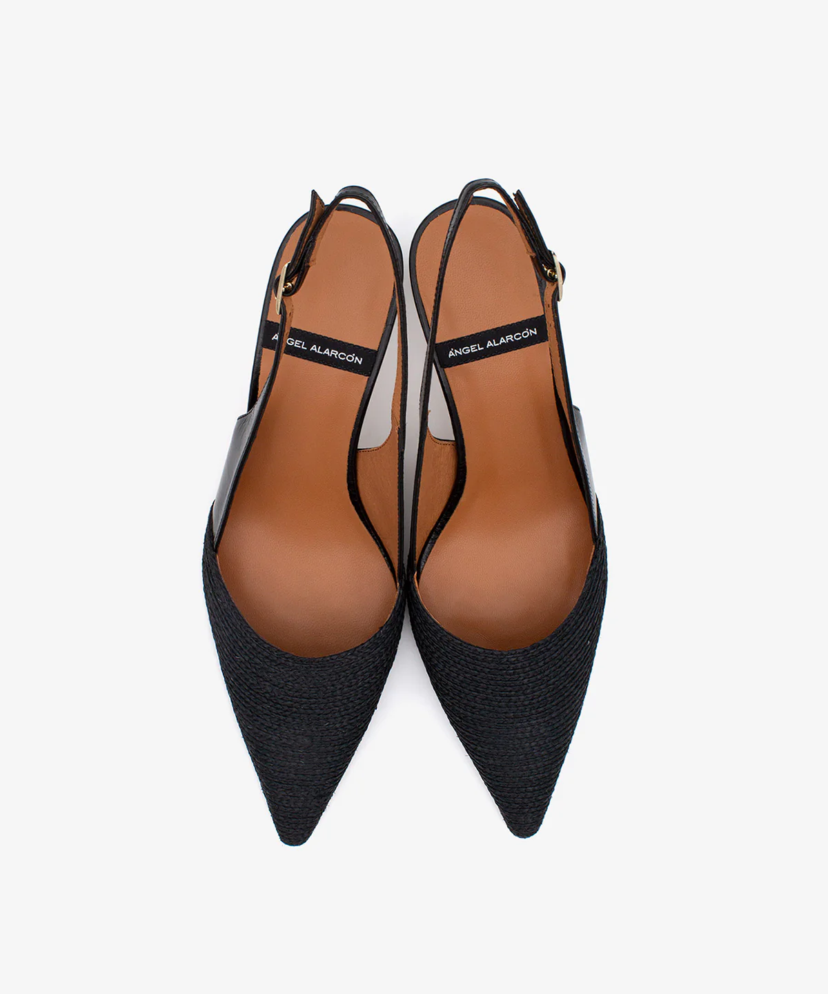 CAROLA – Stiletto destalonado con tacón alto de piel y pala de rafia - Image 9