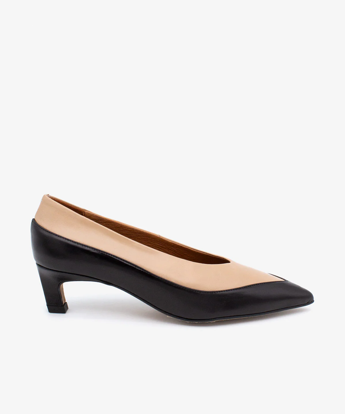 CHERIE – Zapato de mujer de salón con tacón mini de piel en dos colores