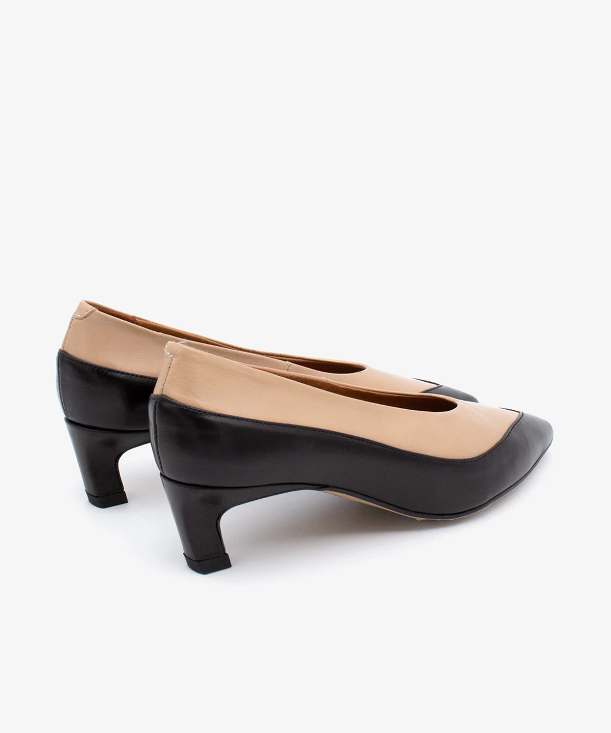 CHERIE – Zapato de mujer de salón con tacón mini de piel en dos colores - Image 3