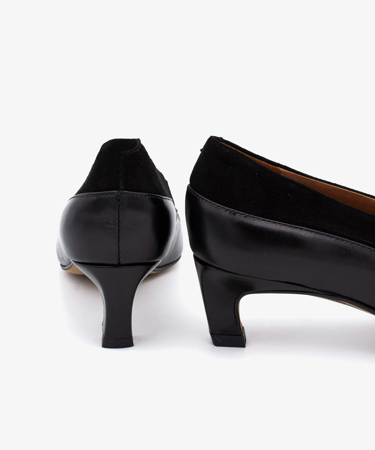CHERIE – Zapato de mujer de piel y serraje tipo salón con tacón mini - Image 10
