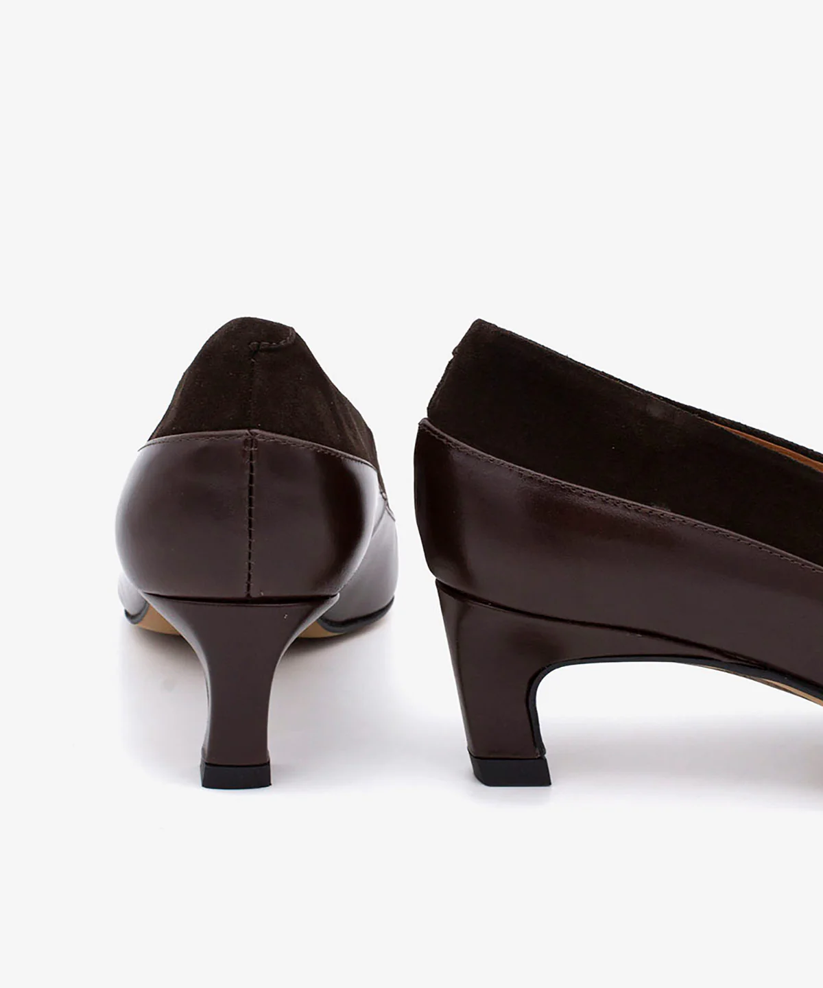 CHERIE – Zapato de mujer de piel y serraje tipo salón con tacón mini - Image 5