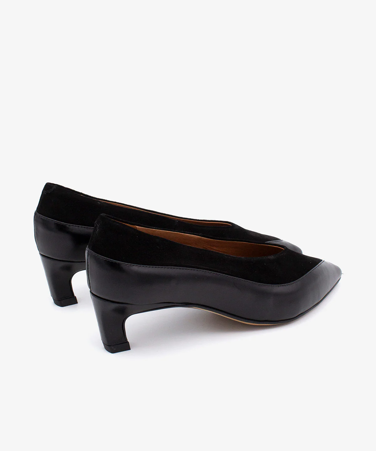 CHERIE – Zapato de mujer de piel y serraje tipo salón con tacón mini - Image 8