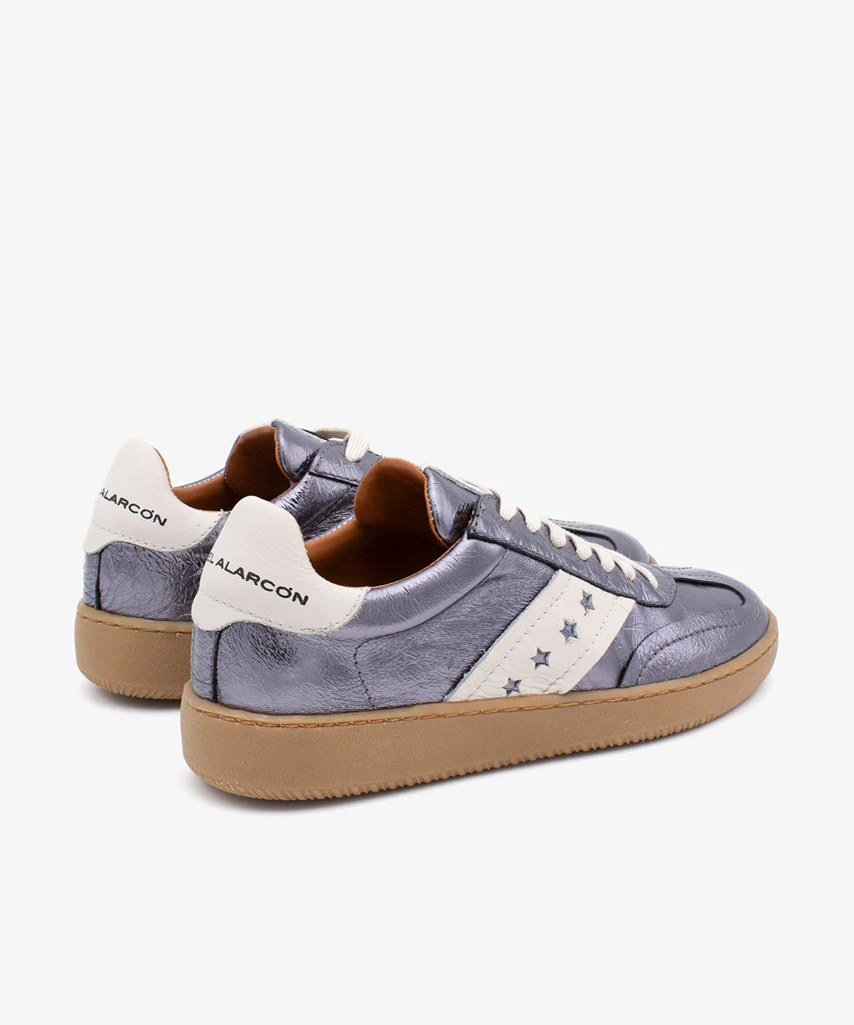 DEBORAH - Sneakers de mujer retro elegantes de piel metalizada - Image 5