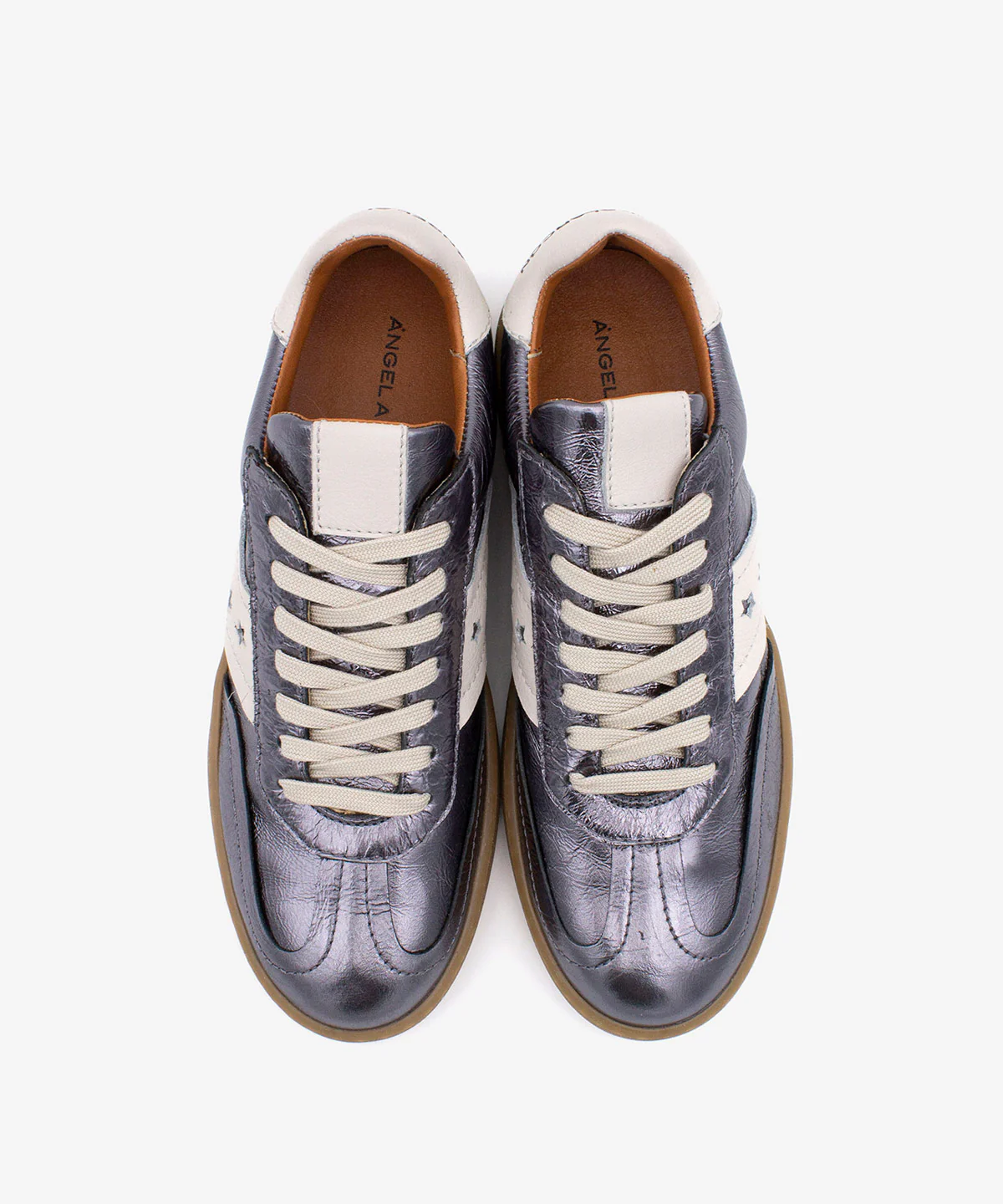 DEBORAH - Sneakers de mujer retro elegantes de piel metalizada - Image 7