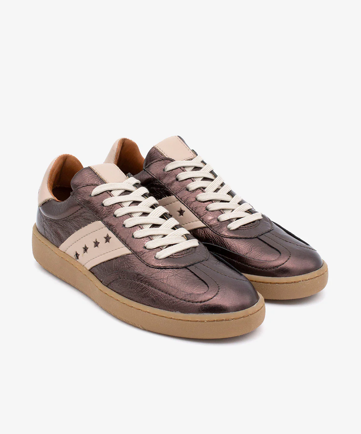 DEBORAH - Sneakers de mujer retro elegantes de piel metalizada - Image 9