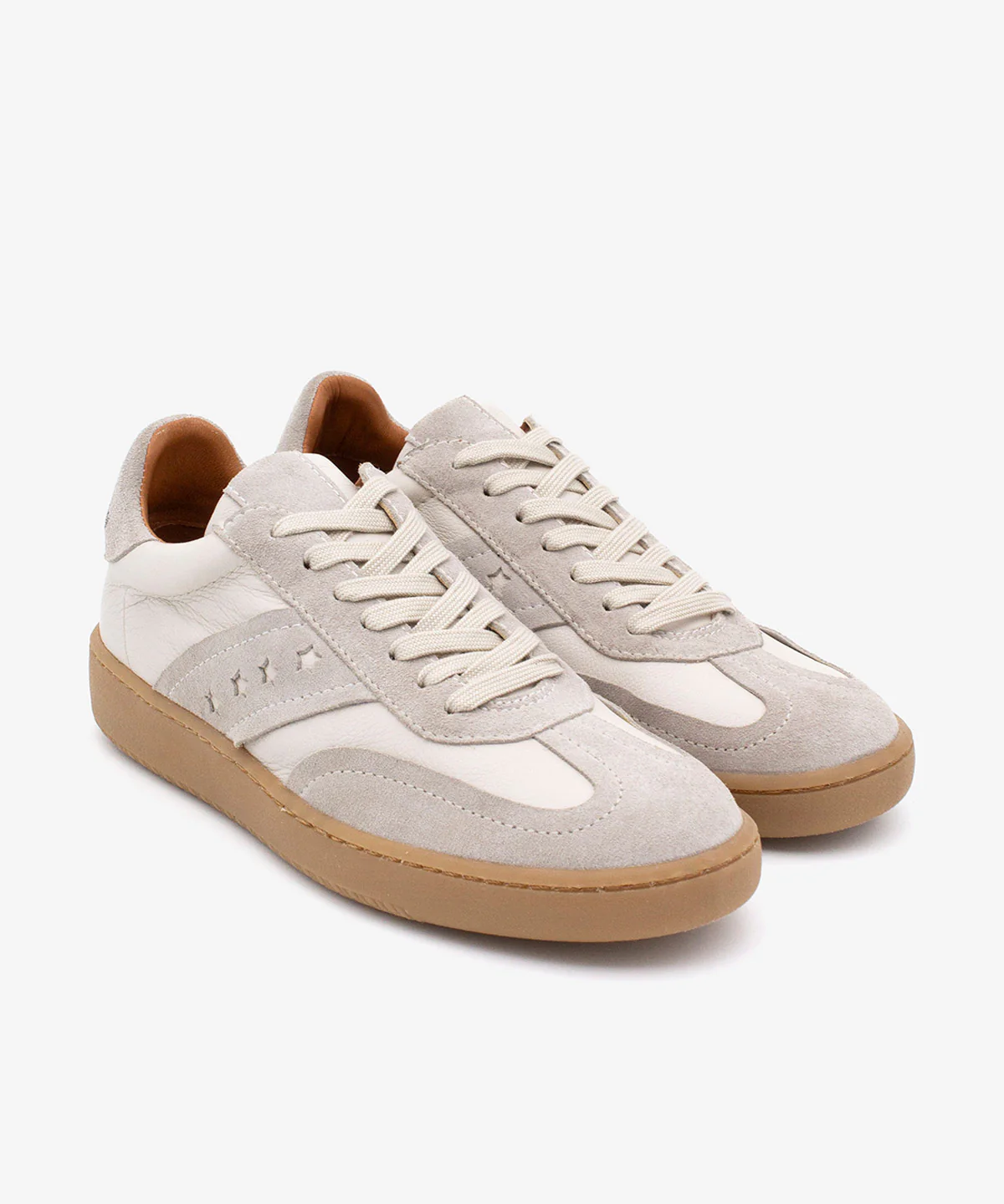 DEBORAH - Sneakers de mujer retro elegantes de serraje y piel - Image 3