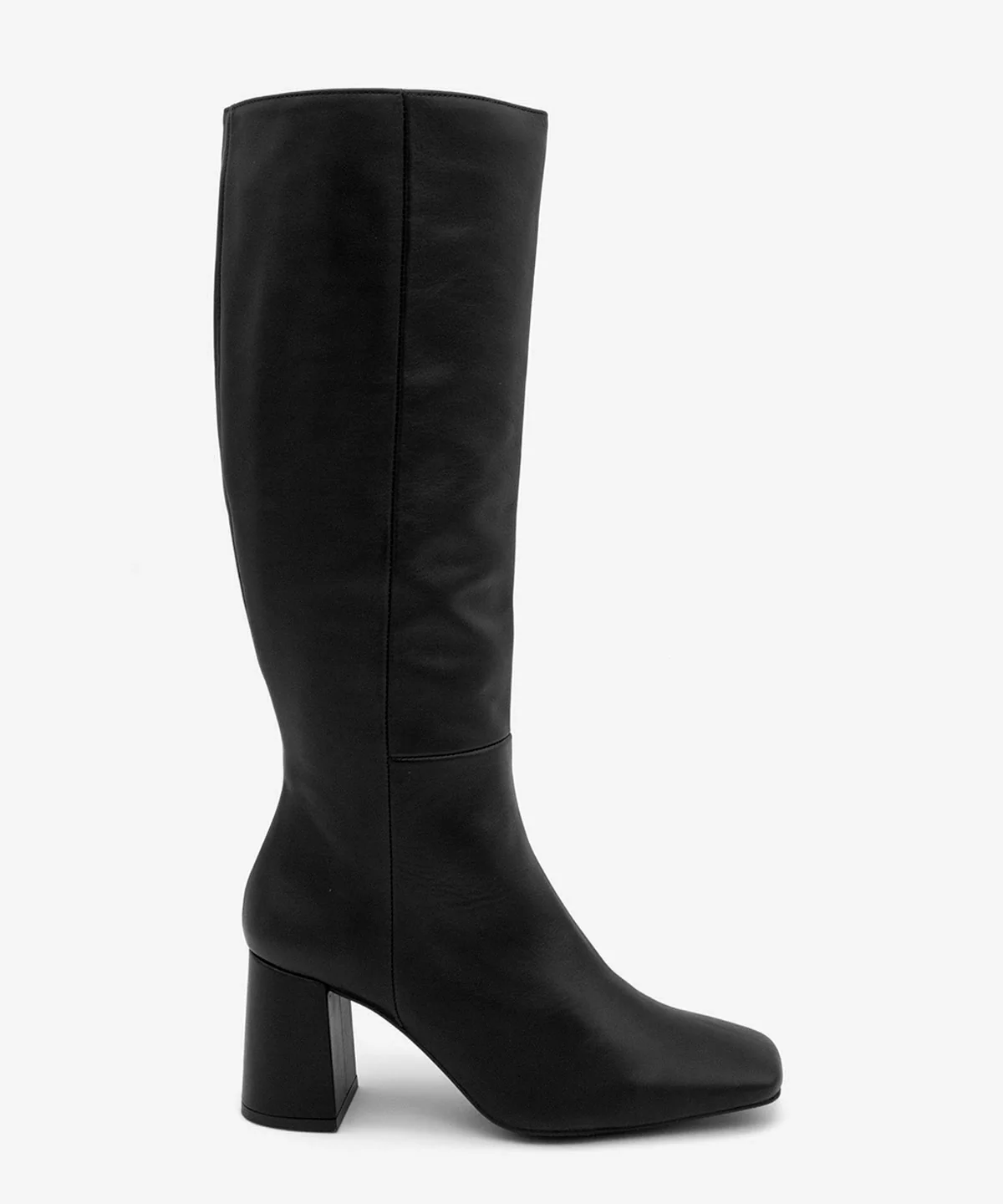 DORANA – Bota de mujer con tacón ancho y cremallera interna de piel