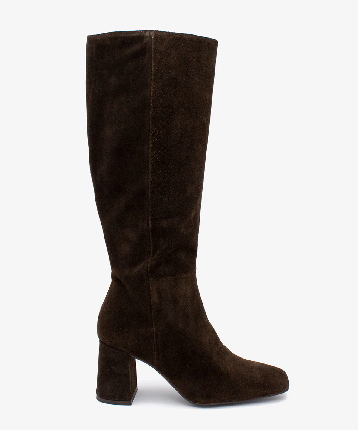 DORANA – Bota de mujer con tacón ancho y cremallera interna de serraje