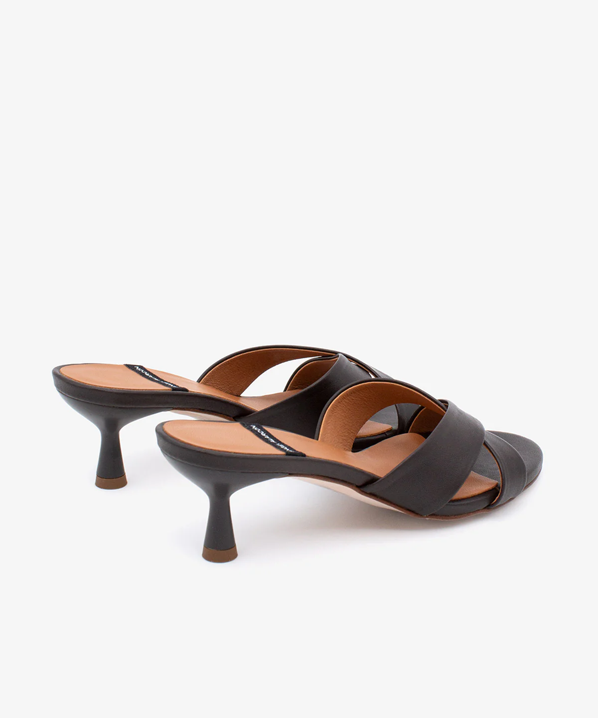 ELODIA – Mules de tacón fino cómodo con pala cruzada en piel - Image 3