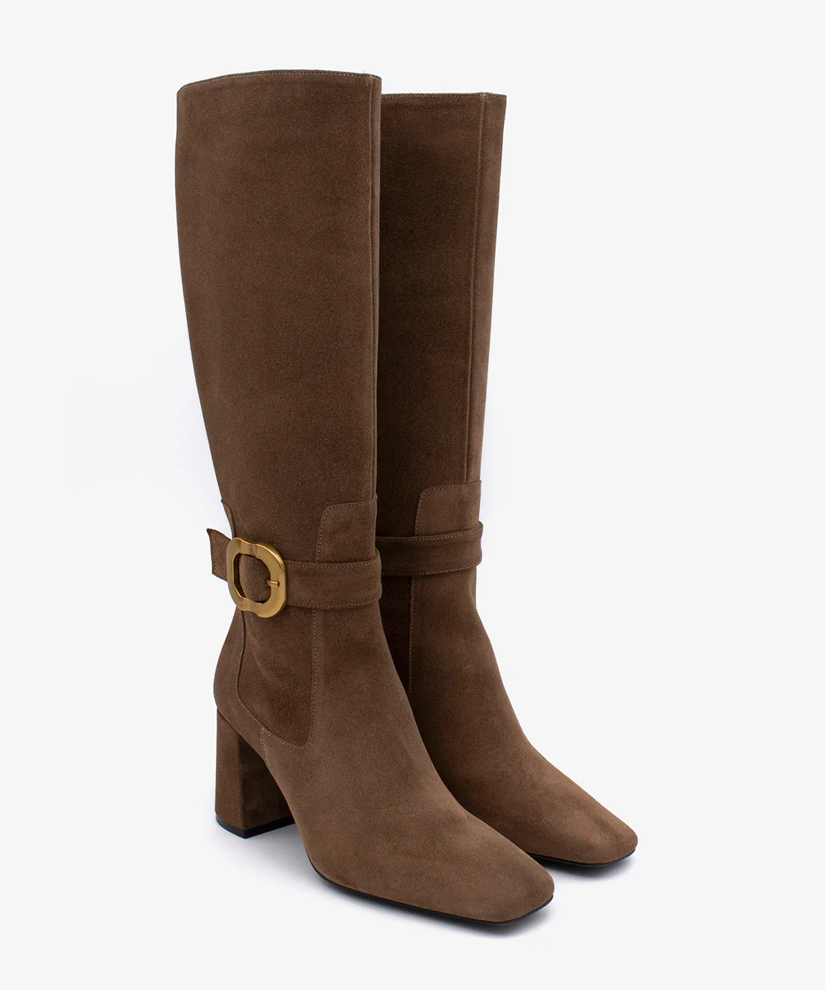 ELORA – Bota de mujer con tacón ancho de serraje - Image 2