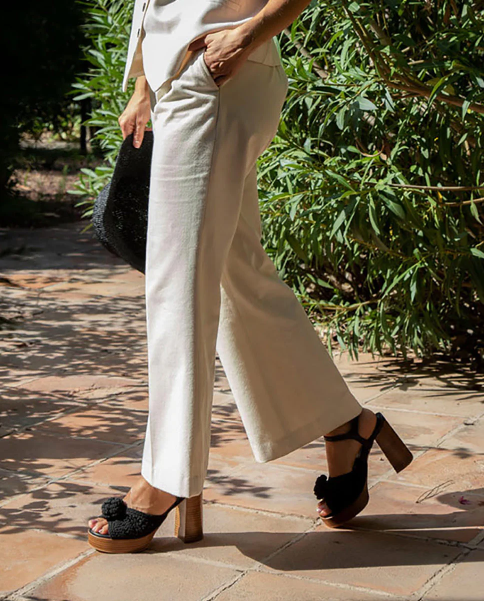 ELTERE – Sandalia de crochet y piel con tacón alto y plataforma - Image 2