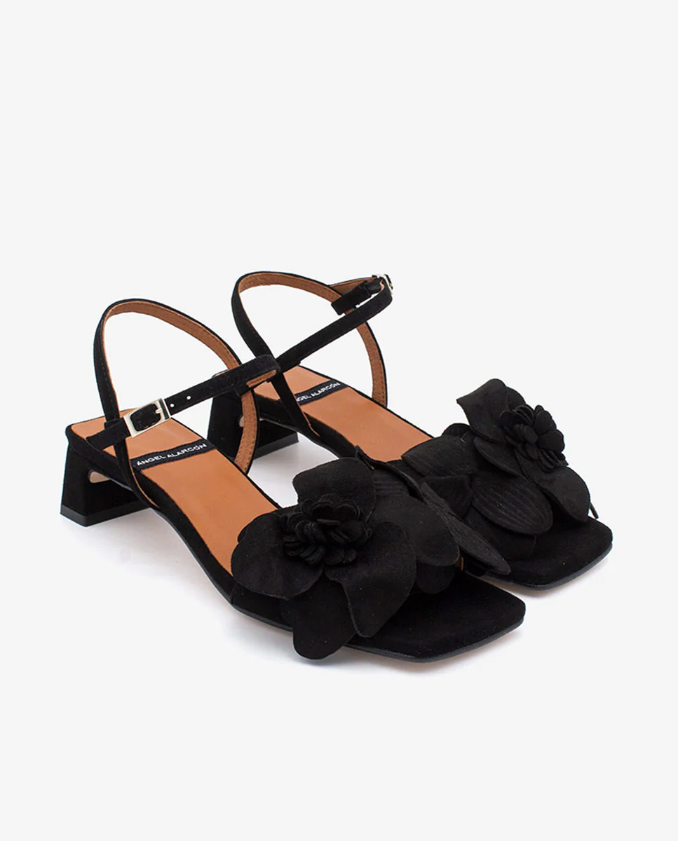EUGENIE - Sandalias de verano con flor en ante - Image 14