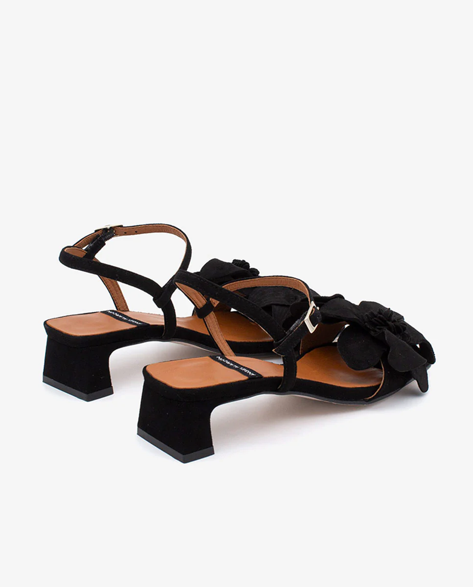 EUGENIE - Sandalias de verano con flor en ante - Image 15