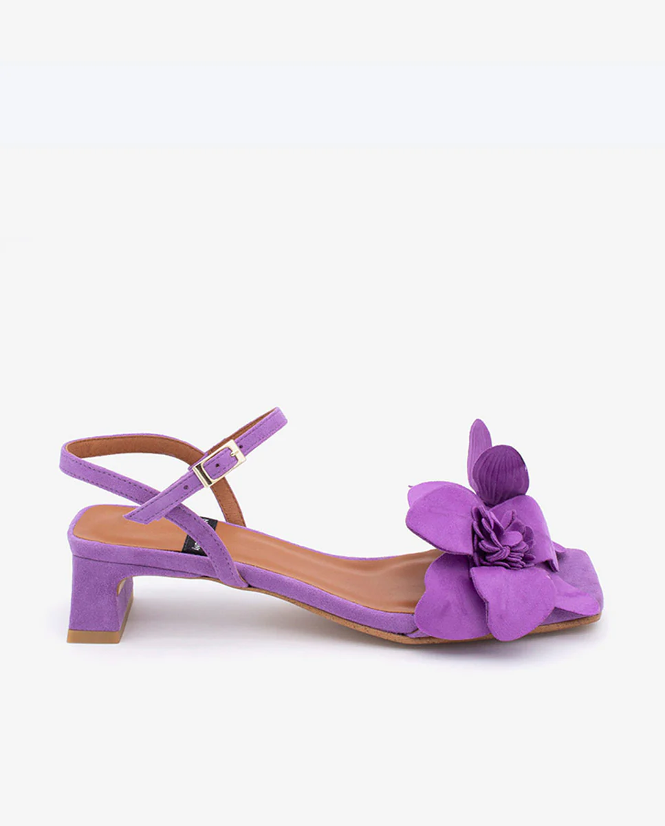 EUGENIE - Sandalias de verano con flor en ante - Image 18