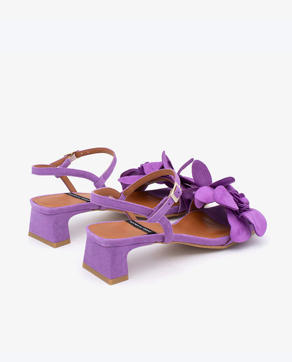 EUGENIE - Sandalias de verano con flor en ante - Image 22