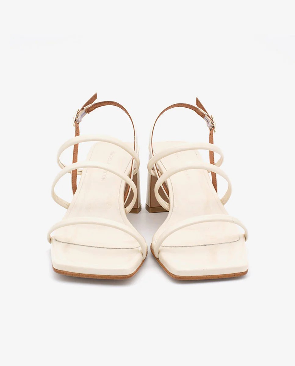 FABIENNE - Sandalia de tiras con tacón en piel texturizada - Image 10
