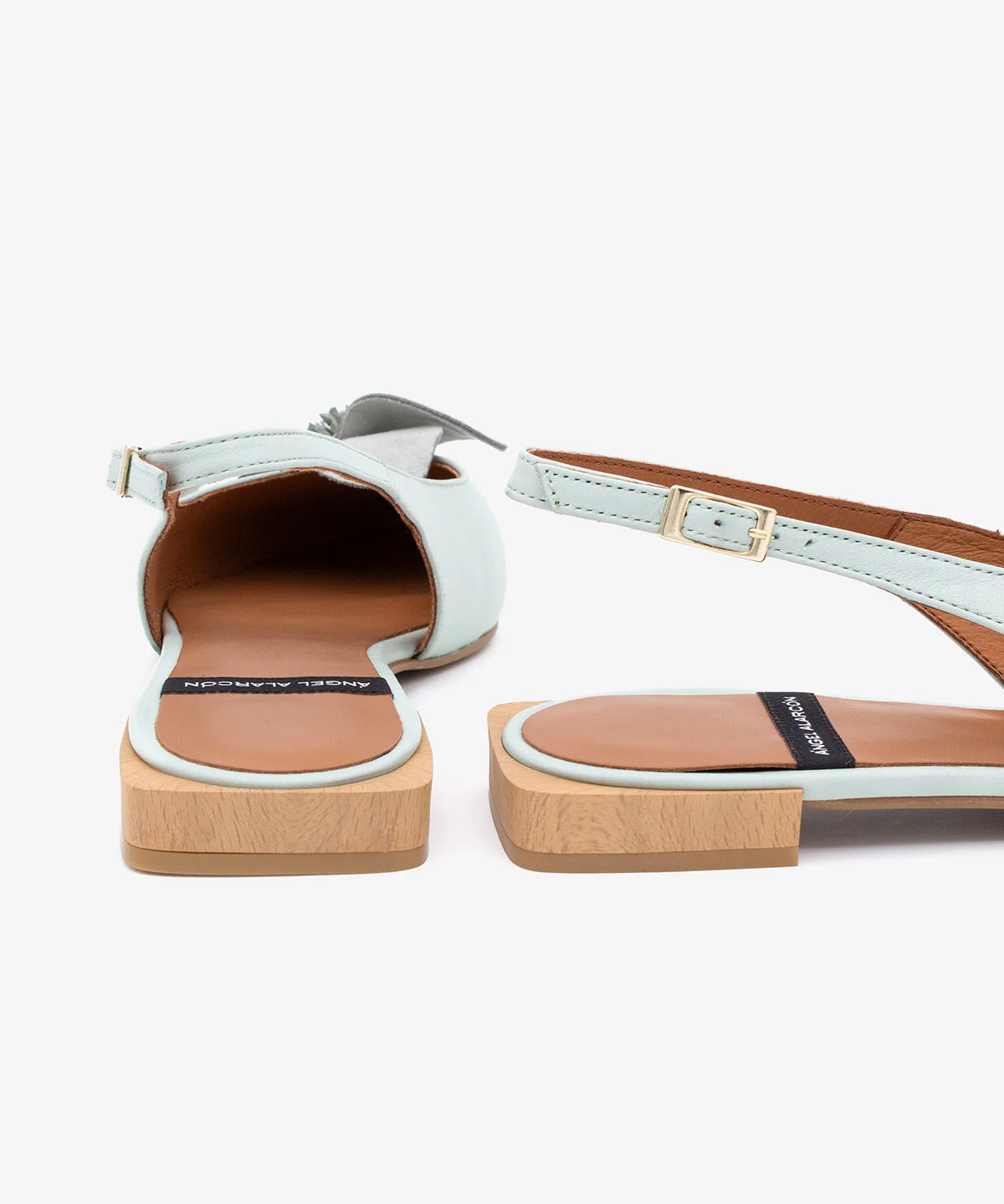 FIORA – Bailarina destalonada plana con flor de piel de grano suave - Image 12
