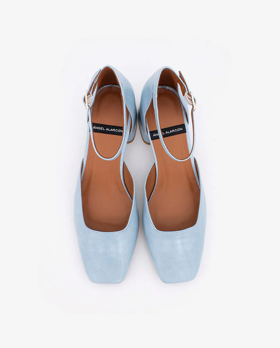 GABRIELLE - Zapato de tacón bajo con pulsera de piel - Image 4