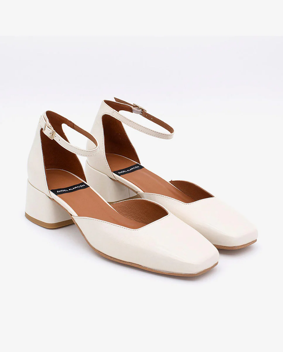 GABRIELLE - Zapato de tacón bajo con pulsera de piel - Image 7