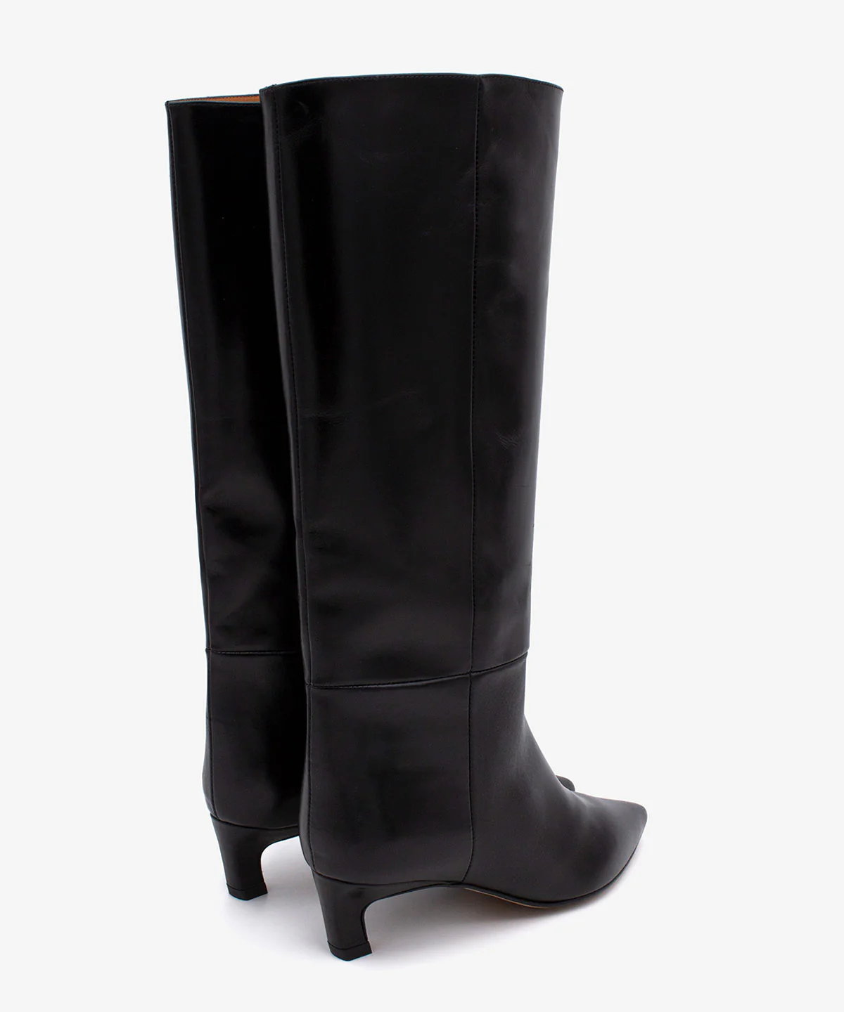 GAELLE – Bota de mujer de caña alta y tacón mini de piel con brillo - Image 15