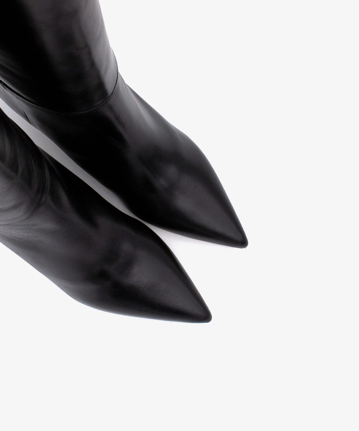 GAELLE – Bota de mujer de caña alta y tacón mini de piel con brillo - Image 16