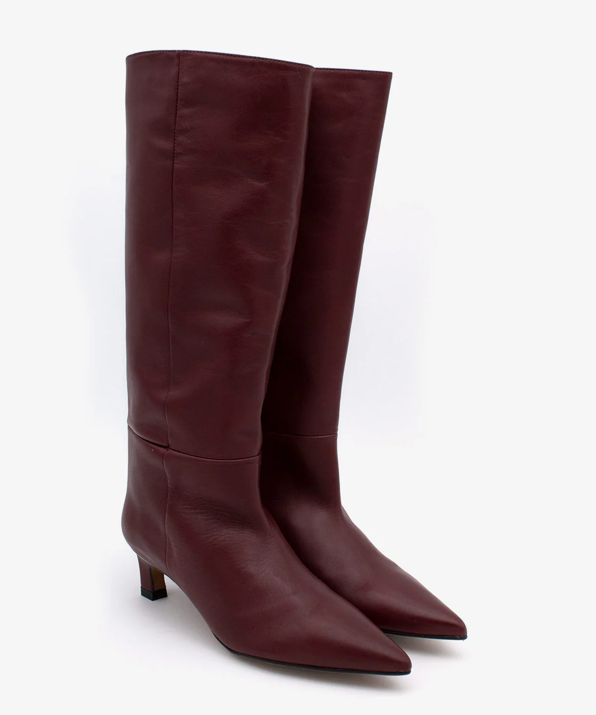 GAELLE – Bota de mujer de caña alta y tacón mini de piel - Image 3