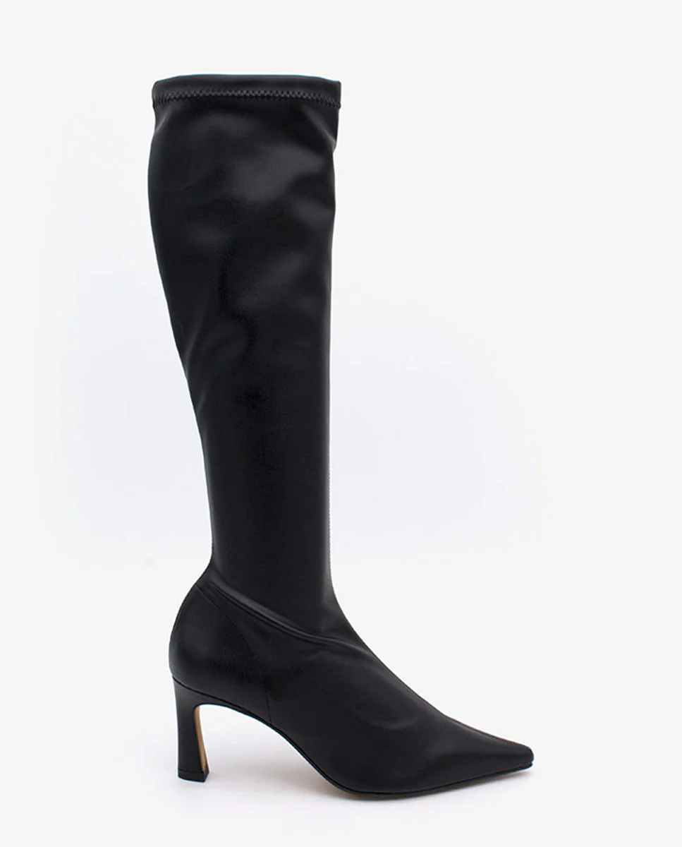 HAELTA – Bota elástica con punta fina y tacón