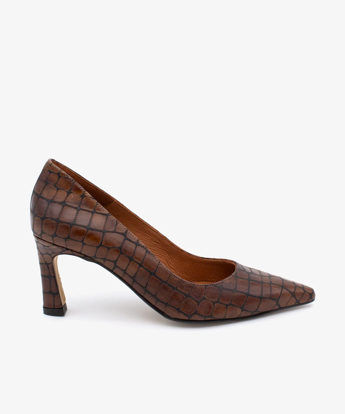HARIAH – Estileto básico, elegante y cómodo de piel print croco