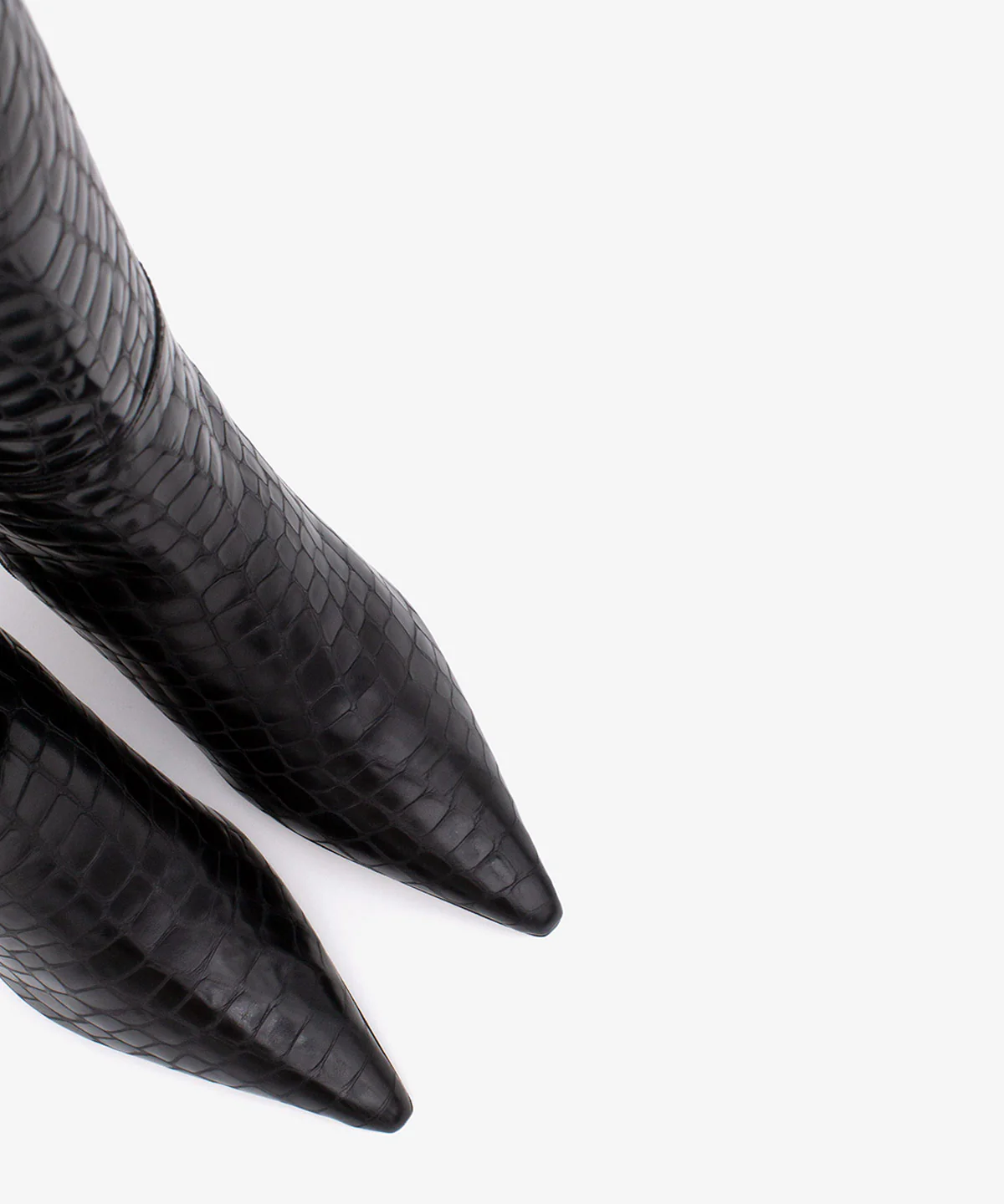 HATA – Bota de mujer con tacón alto fino de piel print croco - Image 5