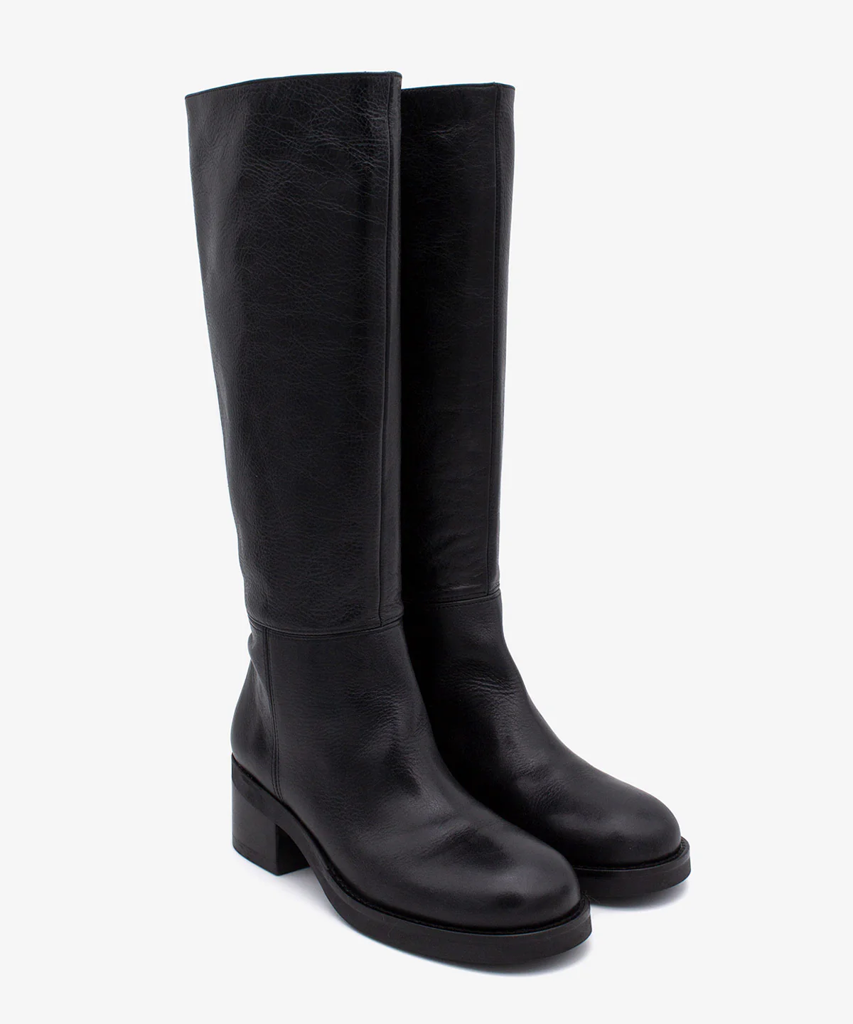 ICITA – Bota de caña alta con suela ancha y tacón cómodo de piel natural - Image 3