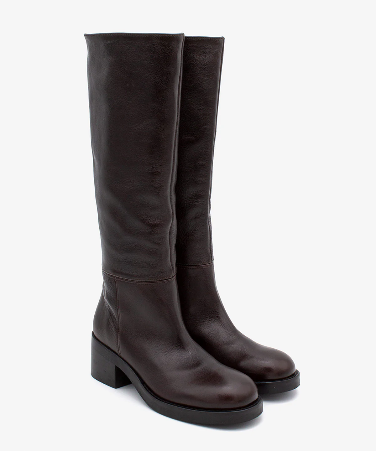 ICITA – Bota de caña alta con suela ancha y tacón cómodo de piel natural - Image 8