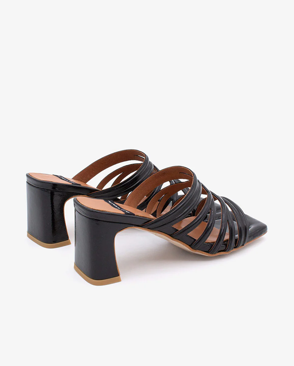 JEANNE - Sandalias de mujer con tacón de piel grabada - Image 3