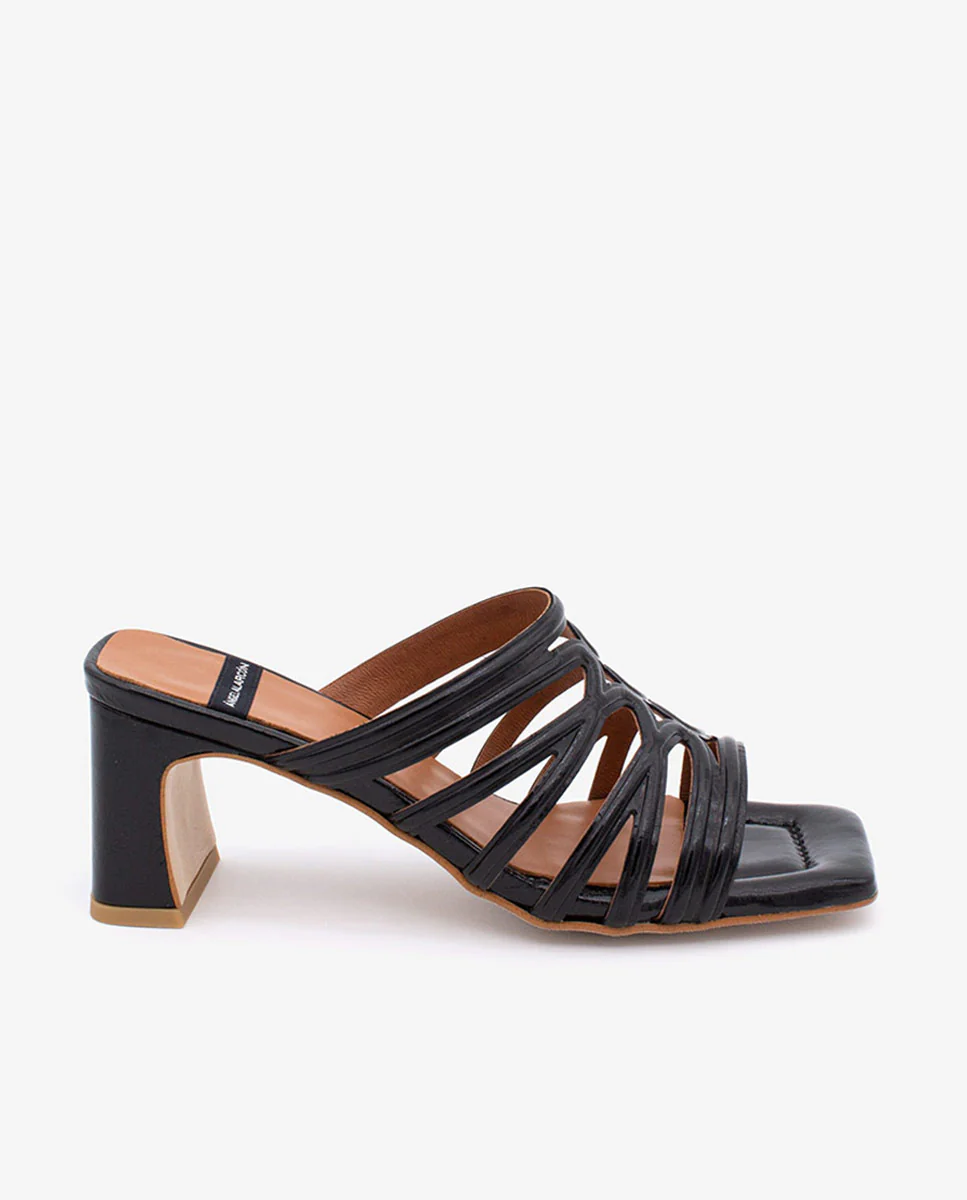 JEANNE - Sandalias de mujer con tacón de piel grabada - Image 5