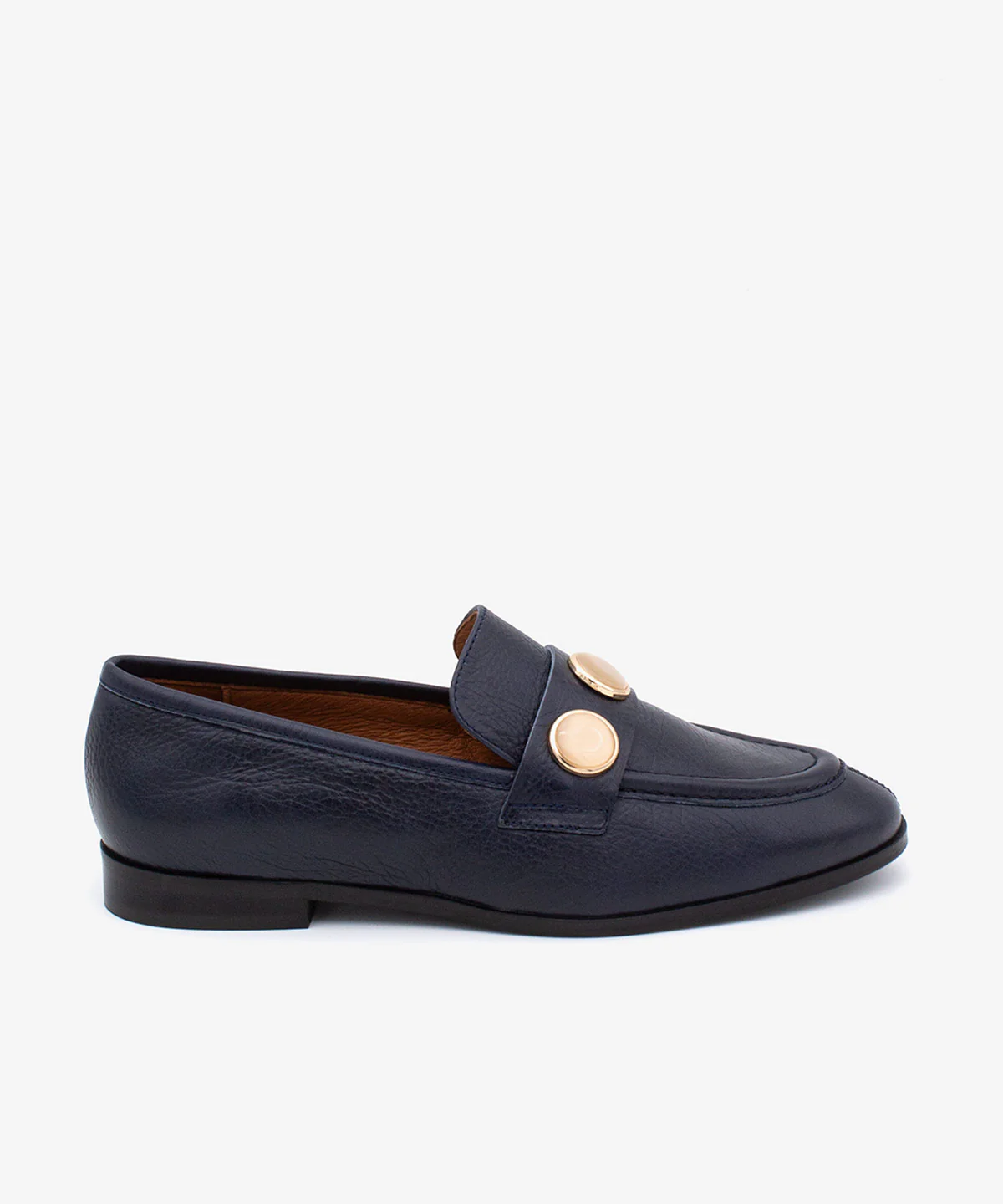 JUNA – Mocasín de mujer de piel natural con punta redonda y adorno - Image 15