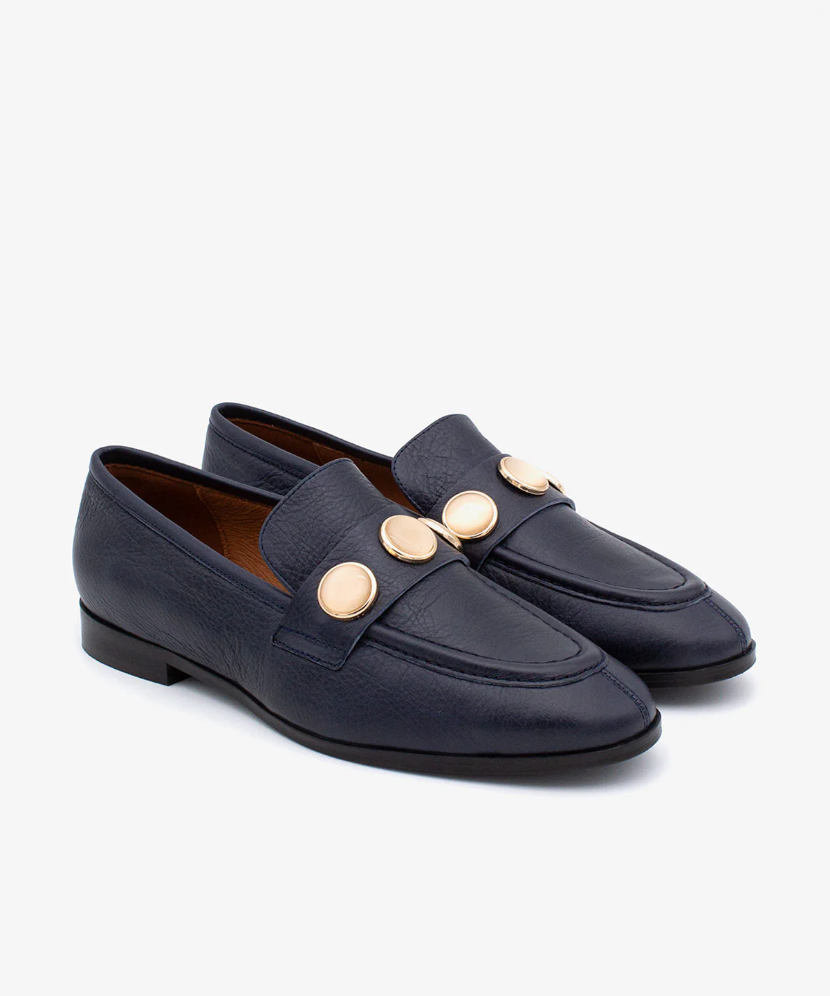 JUNA – Mocasín de mujer de piel natural con punta redonda y adorno - Image 16
